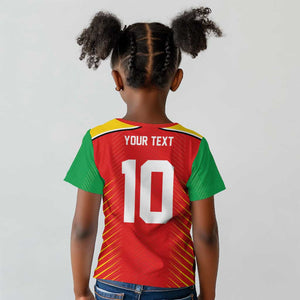 Guyana Cricket Amazon Warriors Custom Kid T shirt Go Glory-Green Red Gold - African Pride