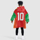 Guyana Cricket Amazon Warriors Custom Kid Wearable Blanket Hoodie Go Glory-Green Red Gold - African Pride