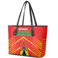 Guyana Cricket Amazon Warriors Leather Tote Bag Go Glory-Green Red Gold - African Pride