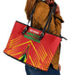 Guyana Cricket Amazon Warriors Leather Tote Bag Go Glory-Green Red Gold - African Pride