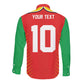 Guyana Cricket Amazon Warriors Custom Long Sleeve Button Shirt Go Glory-Green Red Gold - African Pride