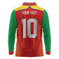 Guyana Cricket Amazon Warriors Custom Long Sleeve Polo Shirt Go Glory-Green Red Gold - African Pride