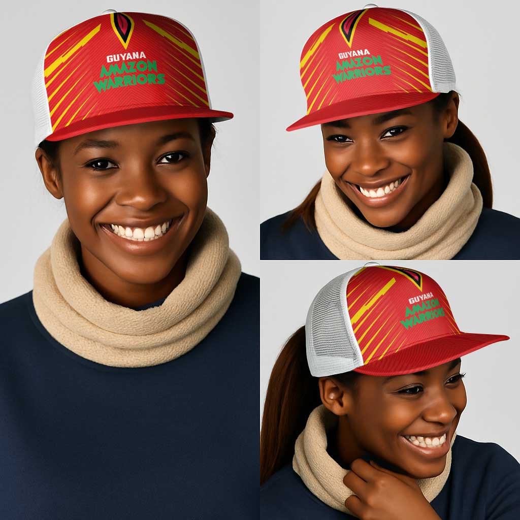 Guyana Cricket Amazon Warriors Mesh Trucker Cap Go Glory-Green Red Gold - African Pride
