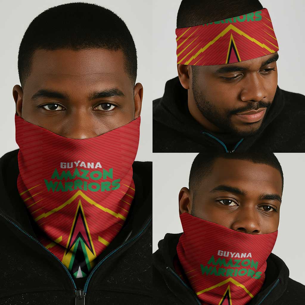 Guyana Cricket Amazon Warriors Neck Gaiter Go Glory-Green Red Gold - African Pride