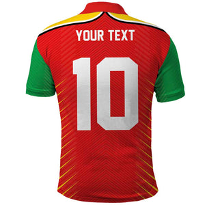 Guyana Cricket Amazon Warriors Custom Polo Shirt Go Glory-Green Red Gold - African Pride