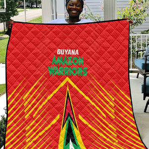 Guyana Cricket Amazon Warriors Quilt Go Glory-Green Red Gold - African Pride