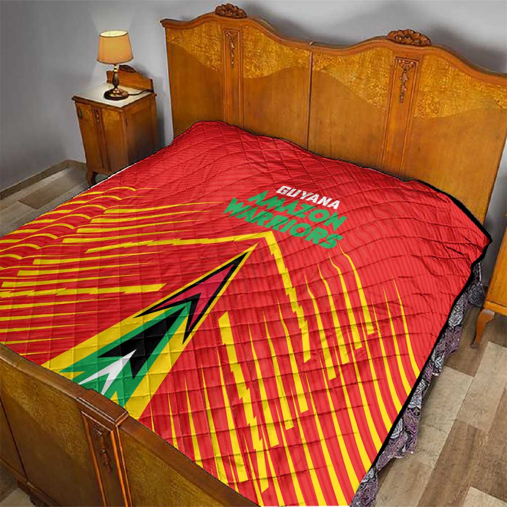 Guyana Cricket Amazon Warriors Quilt Go Glory-Green Red Gold - African Pride