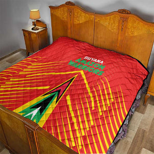 Guyana Cricket Amazon Warriors Quilt Go Glory-Green Red Gold - African Pride
