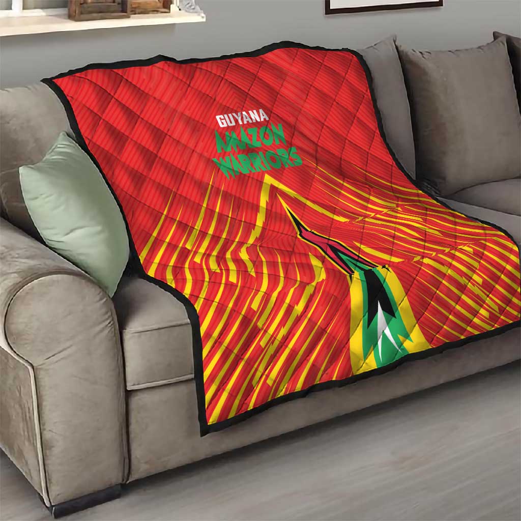 Guyana Cricket Amazon Warriors Quilt Go Glory-Green Red Gold - African Pride