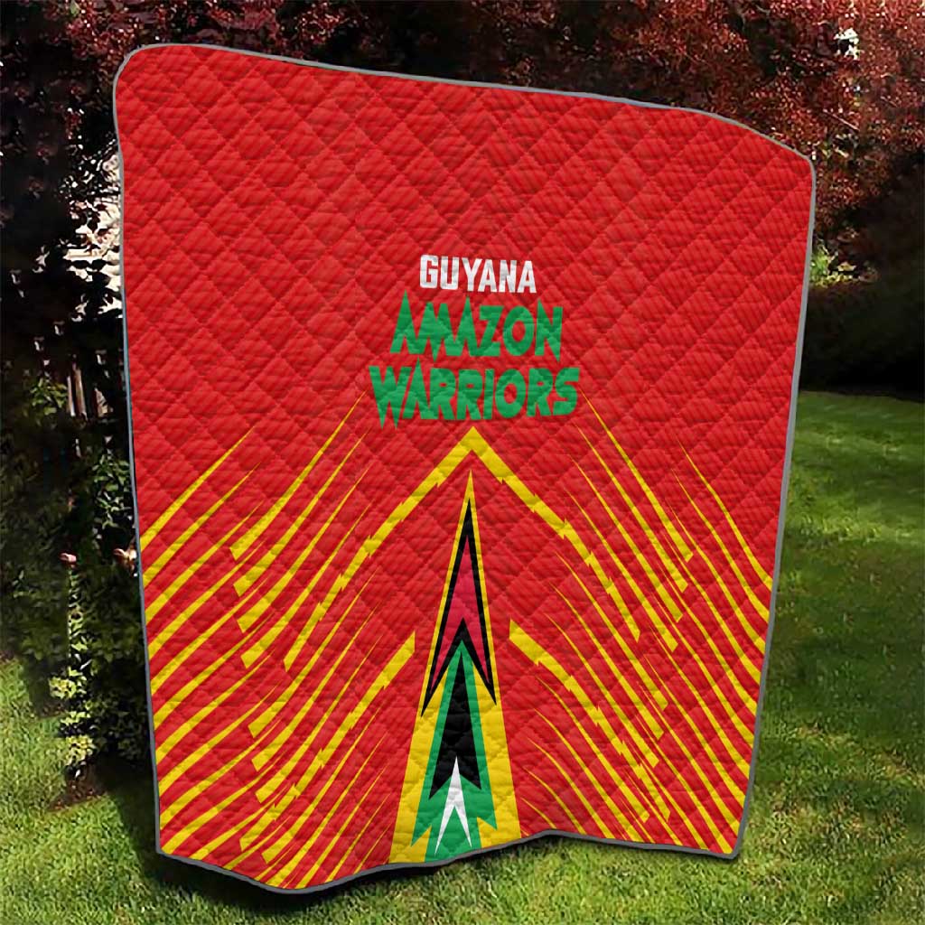Guyana Cricket Amazon Warriors Quilt Go Glory-Green Red Gold - African Pride