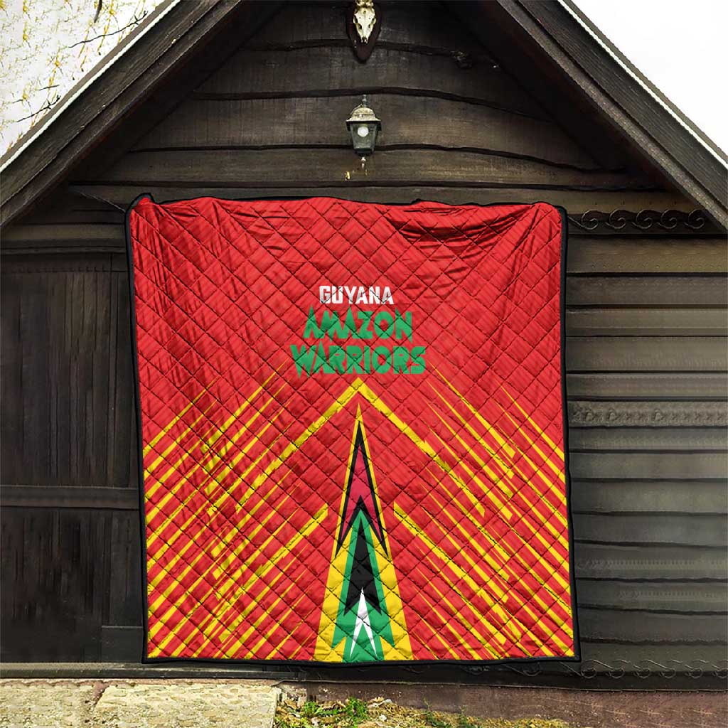 Guyana Cricket Amazon Warriors Quilt Go Glory-Green Red Gold - African Pride