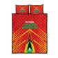 Guyana Cricket Amazon Warriors Quilt Bed Set Go Glory-Green Red Gold - African Pride