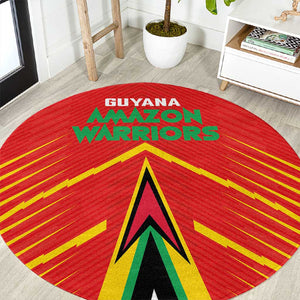 Guyana Cricket Amazon Warriors Round Carpet Go Glory-Green Red Gold - African Pride