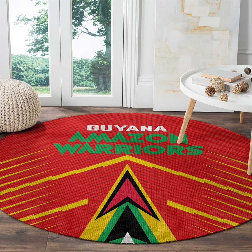 Guyana Cricket Amazon Warriors Round Carpet Go Glory-Green Red Gold - African Pride