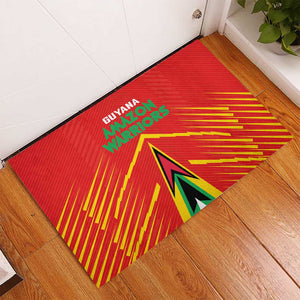 Guyana Cricket Amazon Warriors Rubber Doormat Go Glory-Green Red Gold - African Pride