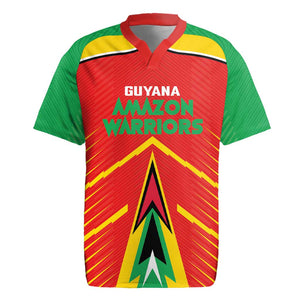 Guyana Cricket Amazon Warriors Custom Rugby Jersey Go Glory-Green Red Gold - African Pride