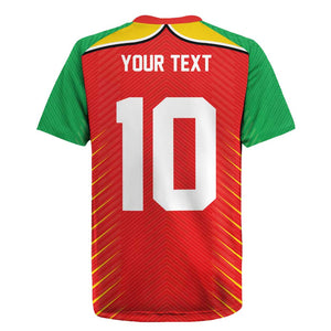 Guyana Cricket Amazon Warriors Custom Rugby Jersey Go Glory-Green Red Gold - African Pride
