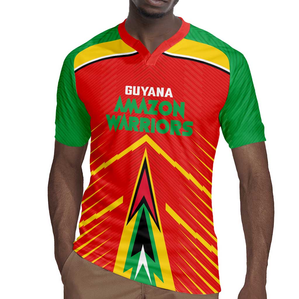Guyana Cricket Amazon Warriors Custom Rugby Jersey Go Glory-Green Red Gold - African Pride