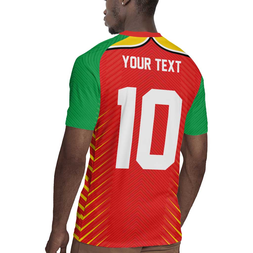Guyana Cricket Amazon Warriors Custom Rugby Jersey Go Glory-Green Red Gold - African Pride