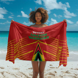 Guyana Cricket Amazon Warriors Sarong Go Glory-Green Red Gold - African Pride