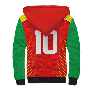 Guyana Cricket Amazon Warriors Custom Sherpa Hoodie Go Glory-Green Red Gold - African Pride