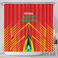 Guyana Cricket Amazon Warriors Shower Curtain Go Glory-Green Red Gold - African Pride