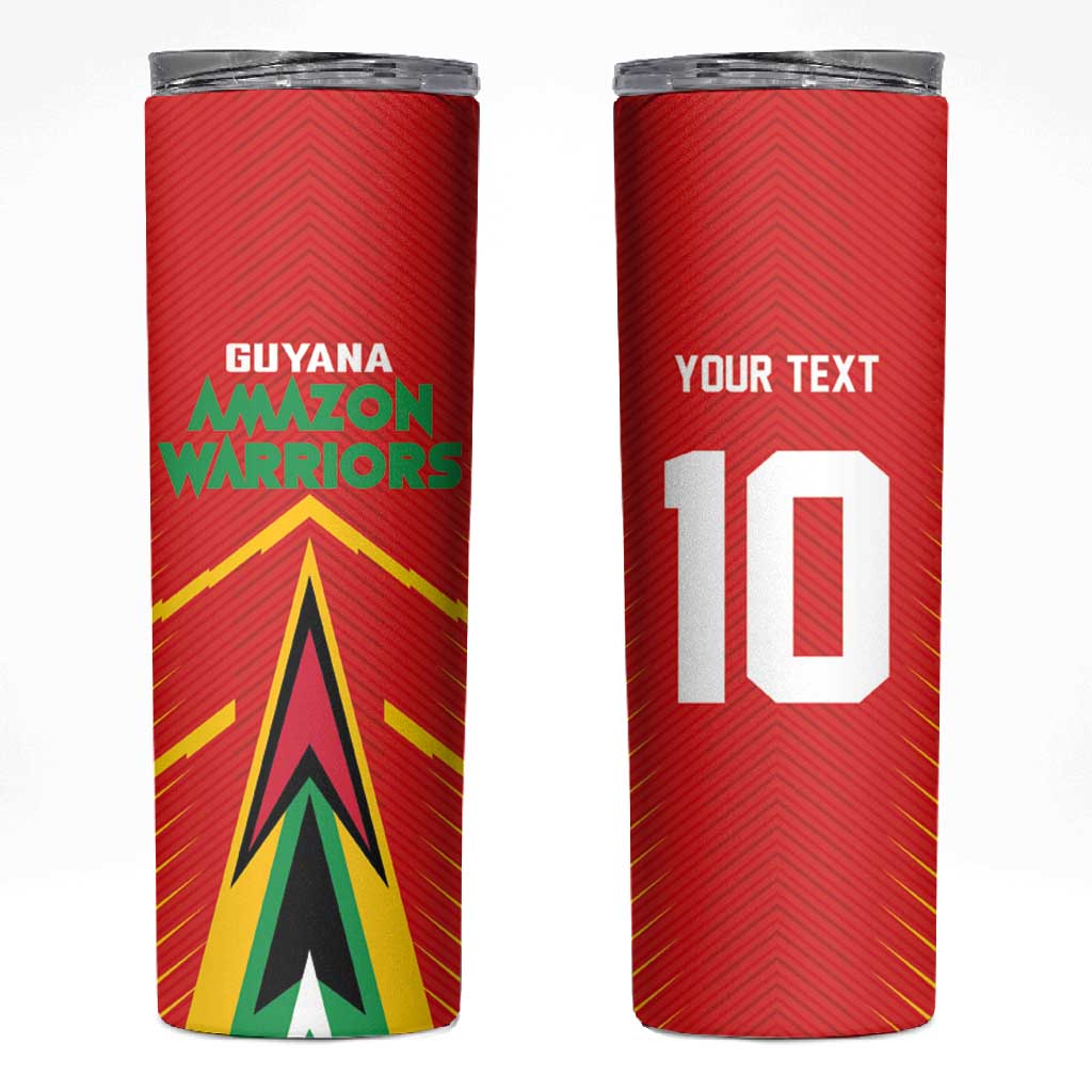 Guyana Cricket Amazon Warriors Custom Skinny Tumbler Go Glory-Green Red Gold - African Pride