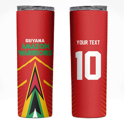 Guyana Cricket Amazon Warriors Custom Skinny Tumbler Go Glory-Green Red Gold - African Pride