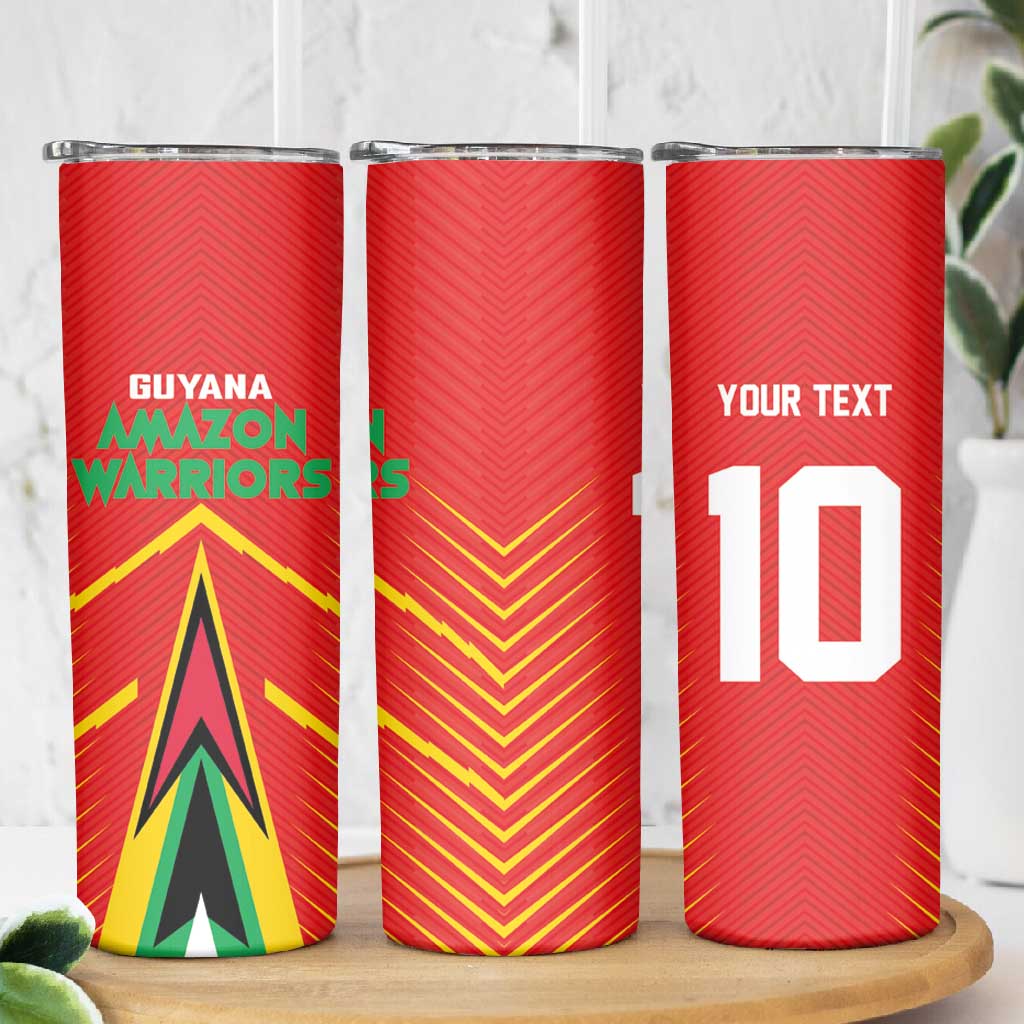 Guyana Cricket Amazon Warriors Custom Skinny Tumbler Go Glory-Green Red Gold - African Pride