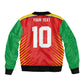 Guyana Cricket Amazon Warriors Custom Sleeve Zip Bomber Jacket Go Glory-Green Red Gold - African Pride