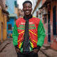 Guyana Cricket Amazon Warriors Custom Sleeve Zip Bomber Jacket Go Glory-Green Red Gold - African Pride