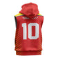 Guyana Cricket Amazon Warriors Custom Sleeveless Hoodie Go Glory-Green Red Gold - African Pride