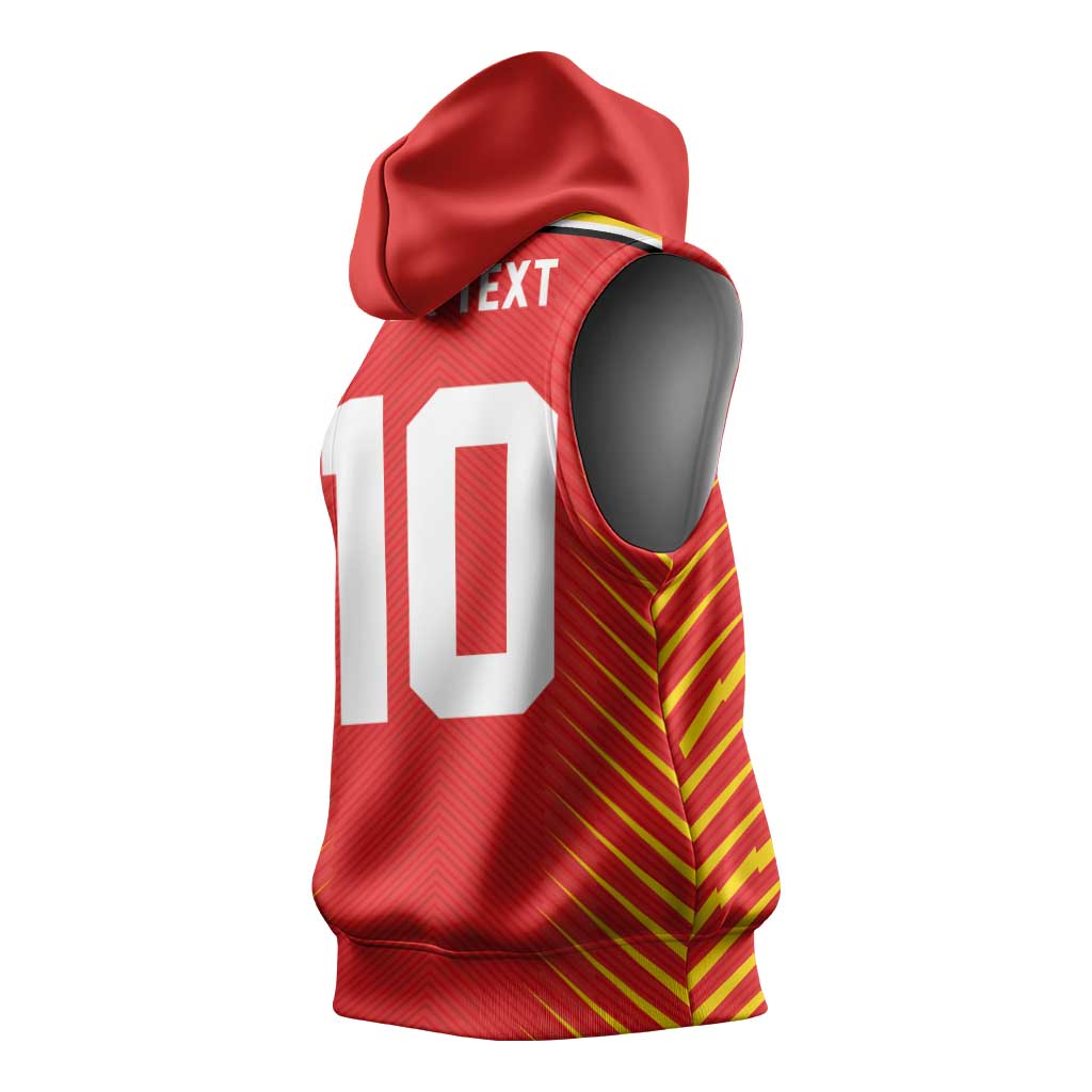 Guyana Cricket Amazon Warriors Custom Sleeveless Hoodie Go Glory-Green Red Gold - African Pride