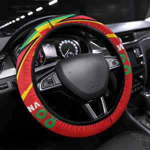 Guyana Cricket Amazon Warriors Steering Wheel Cover Go Glory-Green Red Gold - African Pride