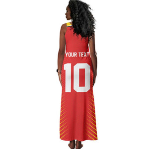 Guyana Cricket Amazon Warriors Custom Tank Maxi Dress Go Glory-Green Red Gold - African Pride