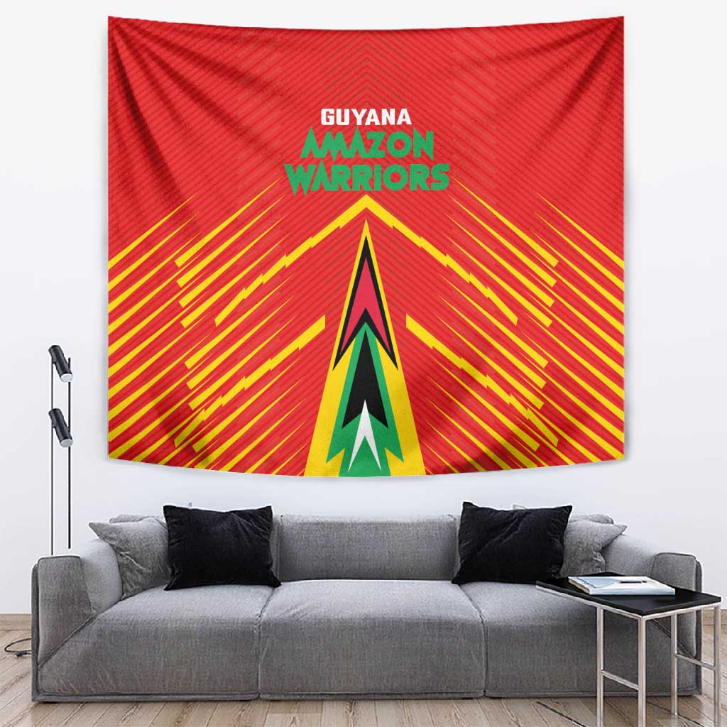 Guyana Cricket Amazon Warriors Tapestry Go Glory-Green Red Gold - African Pride
