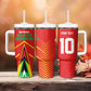 Guyana Cricket Amazon Warriors Custom Tumbler With Handle Go Glory-Green Red Gold - African Pride