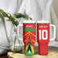 Guyana Cricket Amazon Warriors Custom Tumbler With Handle Go Glory-Green Red Gold - African Pride