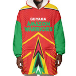 Guyana Cricket Amazon Warriors Custom Wearable Blanket Hoodie Go Glory-Green Red Gold - African Pride