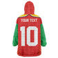Guyana Cricket Amazon Warriors Custom Wearable Blanket Hoodie Go Glory-Green Red Gold - African Pride