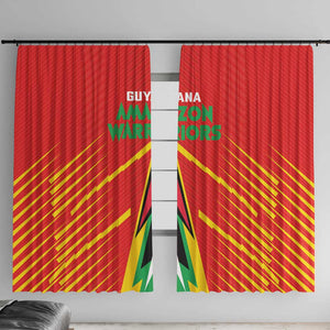 Guyana Cricket Amazon Warriors Window Curtain Go Glory-Green Red Gold - African Pride