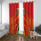 Guyana Cricket Amazon Warriors Window Curtain Go Glory-Green Red Gold - African Pride