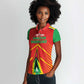 Guyana Cricket Amazon Warriors Custom Women Polo Shirt Go Glory-Green Red Gold - African Pride