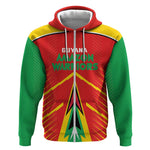 Guyana Cricket Amazon Warriors Custom Zip Hoodie Go Glory-Green Red Gold - African Pride