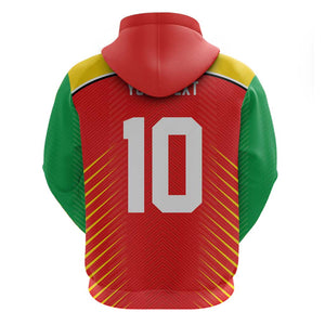Guyana Cricket Amazon Warriors Custom Zip Hoodie Go Glory-Green Red Gold - African Pride
