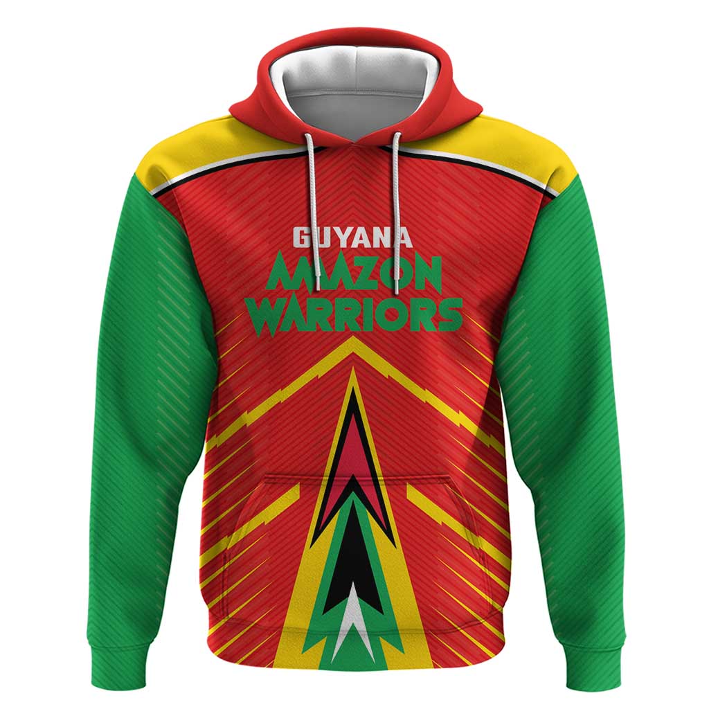 Guyana Cricket Amazon Warriors Custom Zip Hoodie Go Glory-Green Red Gold - African Pride