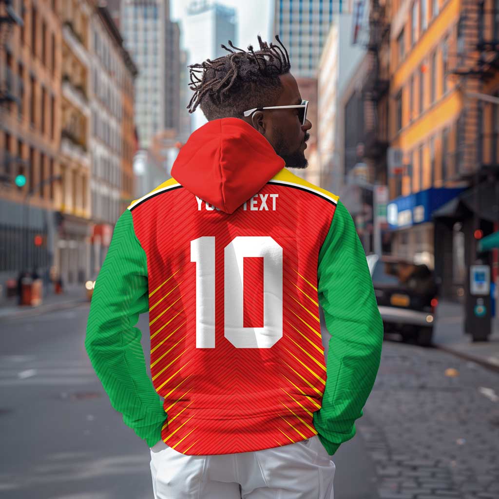 Guyana Cricket Amazon Warriors Custom Zip Hoodie Go Glory-Green Red Gold - African Pride
