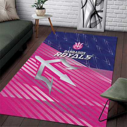 Barbados Cricket Royals Area Rug Trident Symbol-Sporty Style - African Pride