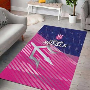 Barbados Cricket Royals Area Rug Trident Symbol-Sporty Style - African Pride