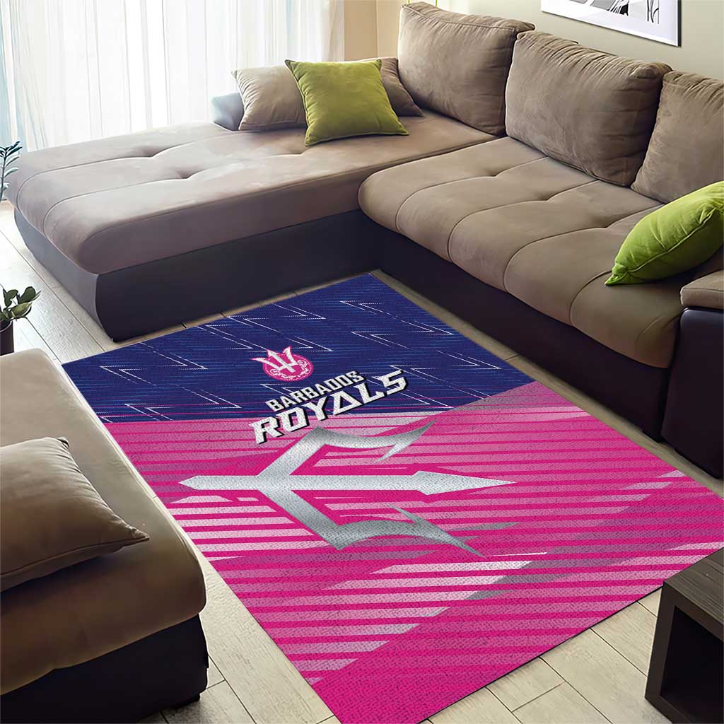 Barbados Cricket Royals Area Rug Trident Symbol-Sporty Style - African Pride